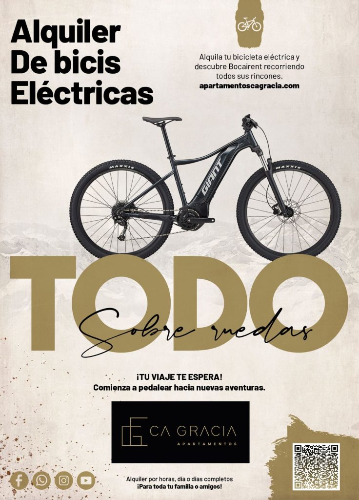 Alquiler de bicicletas eléctricas en Bocairent